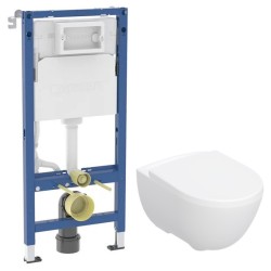 Інсталяція Duofix 458.103.00.2+чаша унітаза Modo Rimfree з сидінням Click2Clean 502.939.00.1 Geberit (458.103.00.2+502.939.00.1)