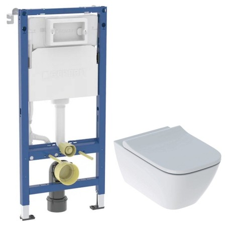 Інсталяція Duofix 458.103.00.2+чаша унітаза Smyle Square Rimfree 500.683.00.2 Geberit (458.103.00.2+500.683.00.1)