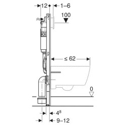 Інсталяція Duofix 458.103.00.2+чаша унітаза Smyle Square Rimfree 500.683.00.2 Geberit (458.103.00.2+500.683.00.1)